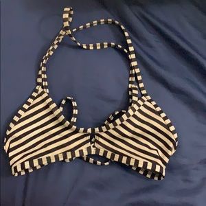 Jolyn b/w stripe bikini top